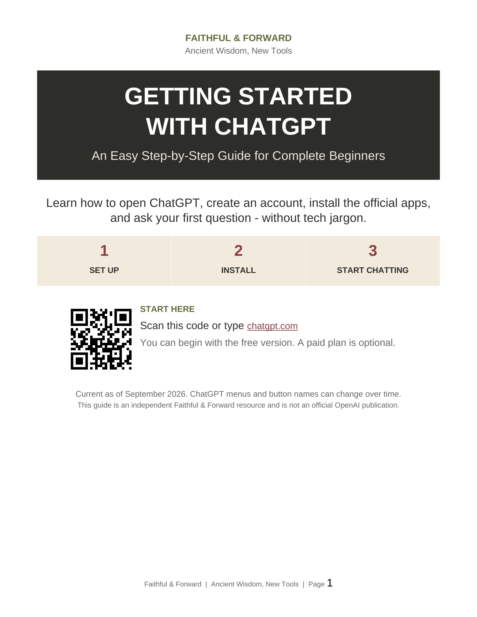 Cover of the Getting Started With ChatGPT PDF guide